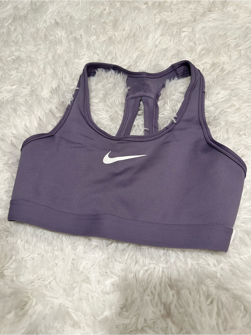 Nike Swoosh Dri-FIT Sports Bra Purple XS Non-Padded NWOT